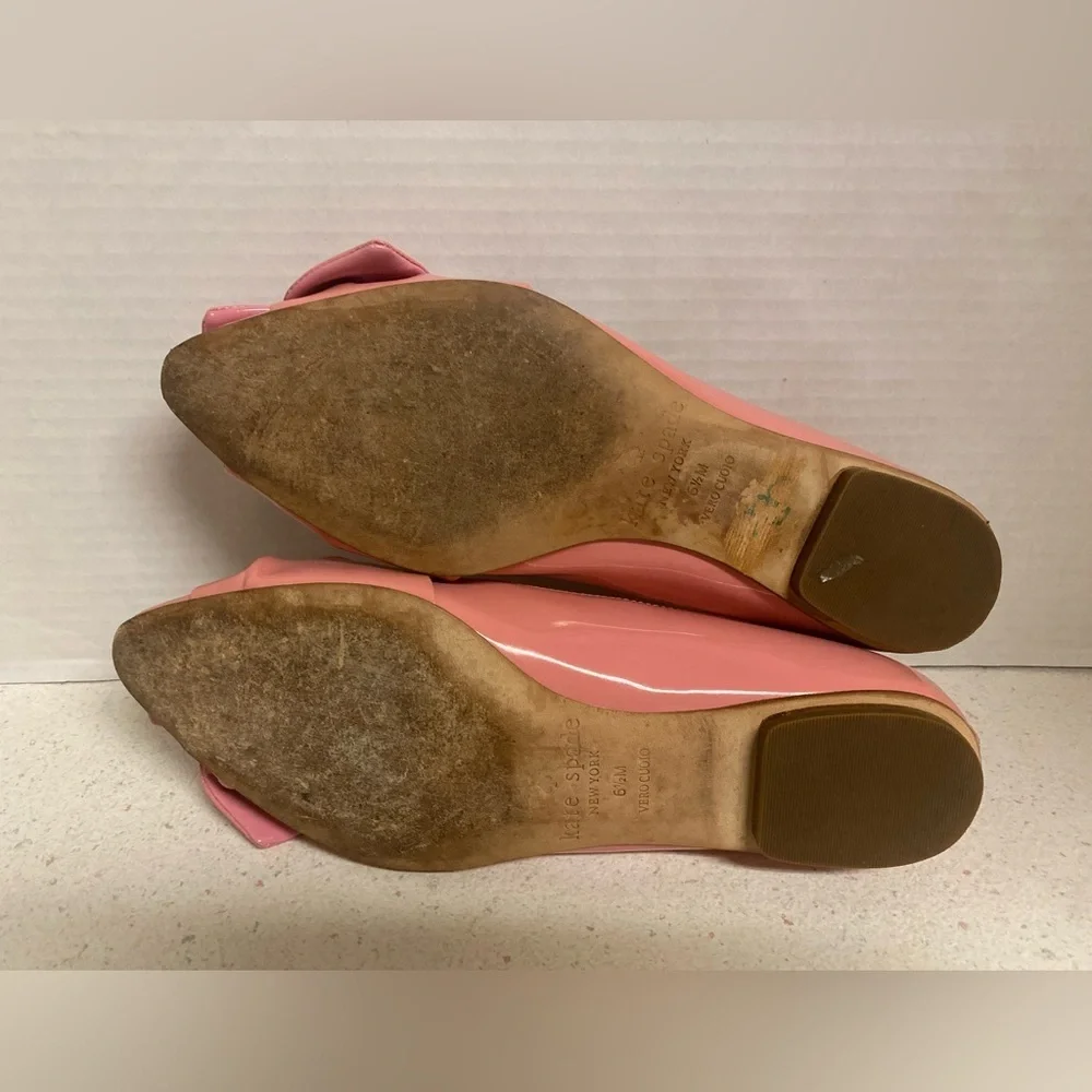 Kate Spade Pink Nancy Bow Flat 6 1/2